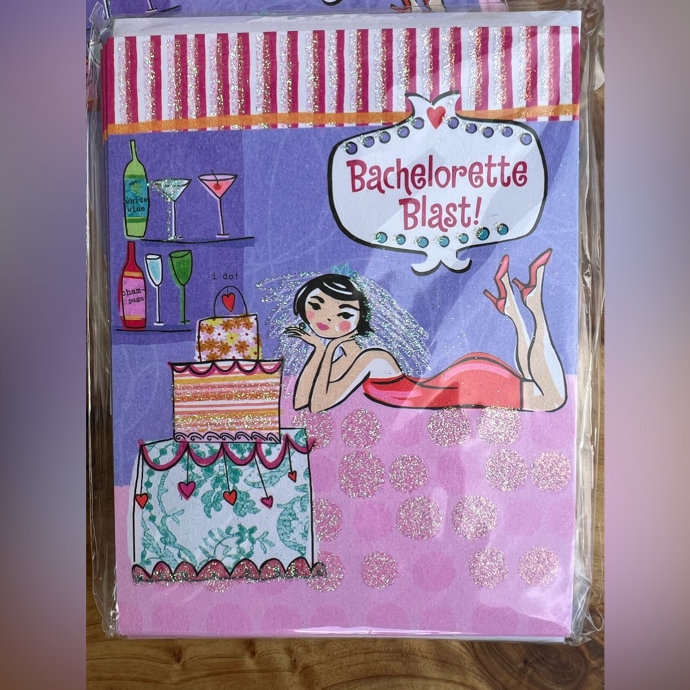 Bachelorette Party Invitation Cards 4"Wx5"T - Picture 3 of 4